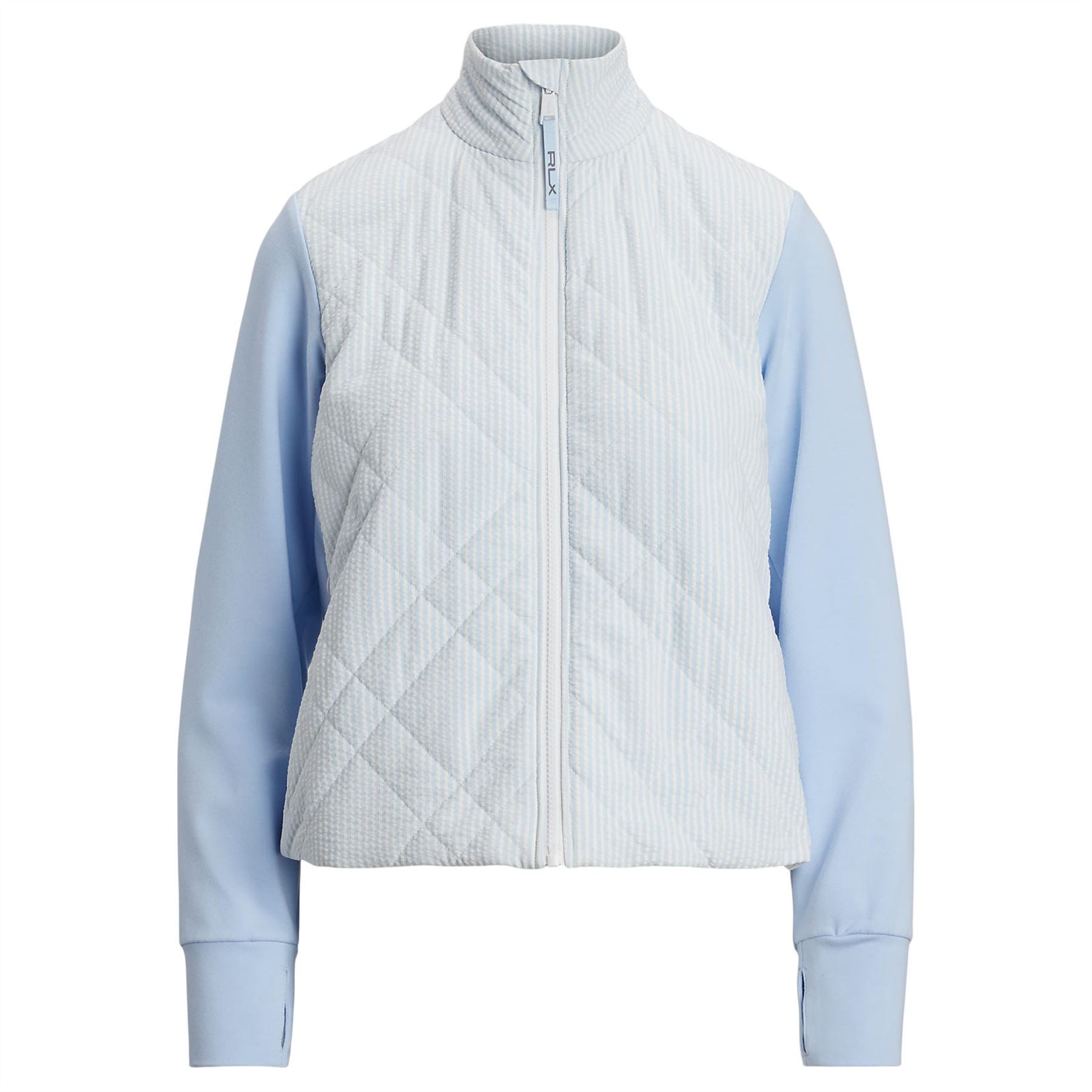 Womens RLX Full Zip Quilted Cropped Jacket Cold Springs/Ceramic White