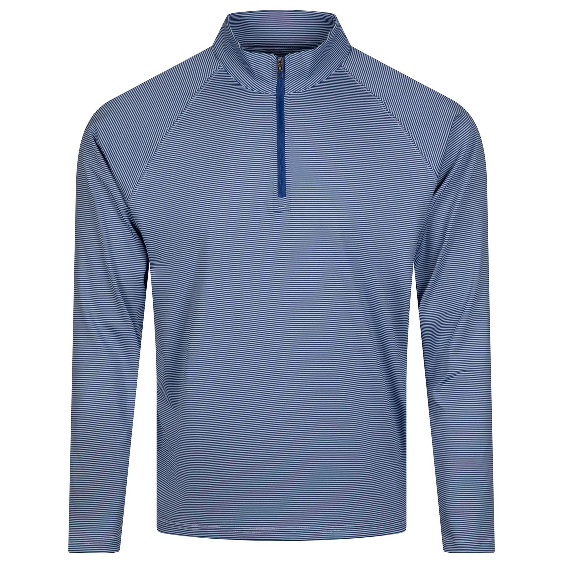 The Reid Quarter Zip Mid Layer Oxford/White