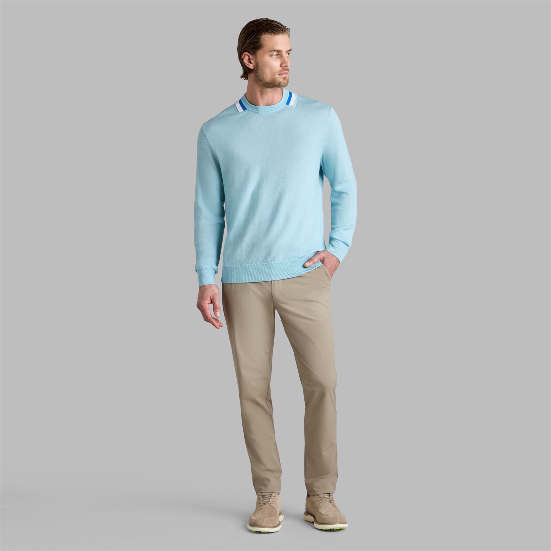 Color Block Merino Wool Sweater Daybreak