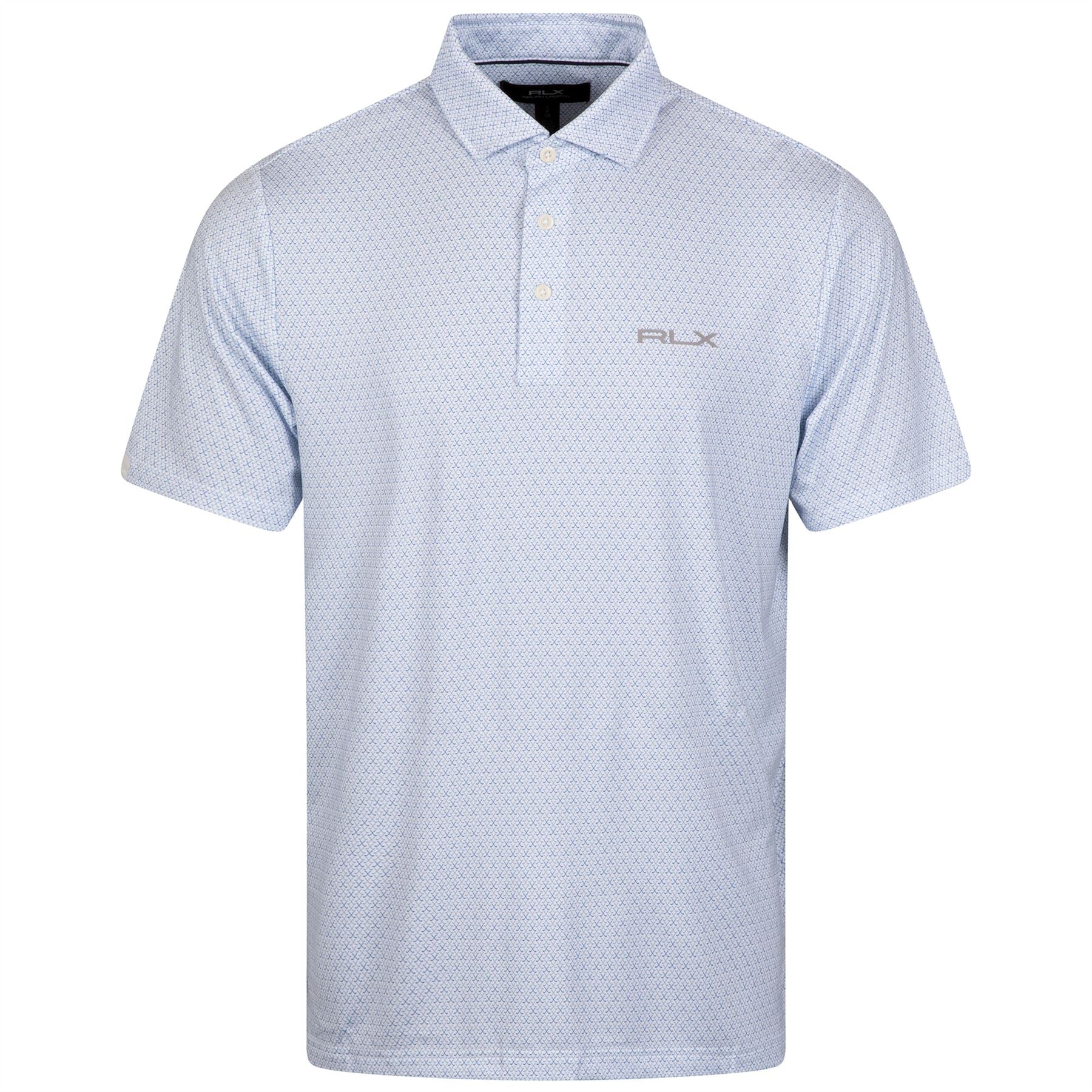 RLX Classic Fit Printed Airflow Polo Ceramic White