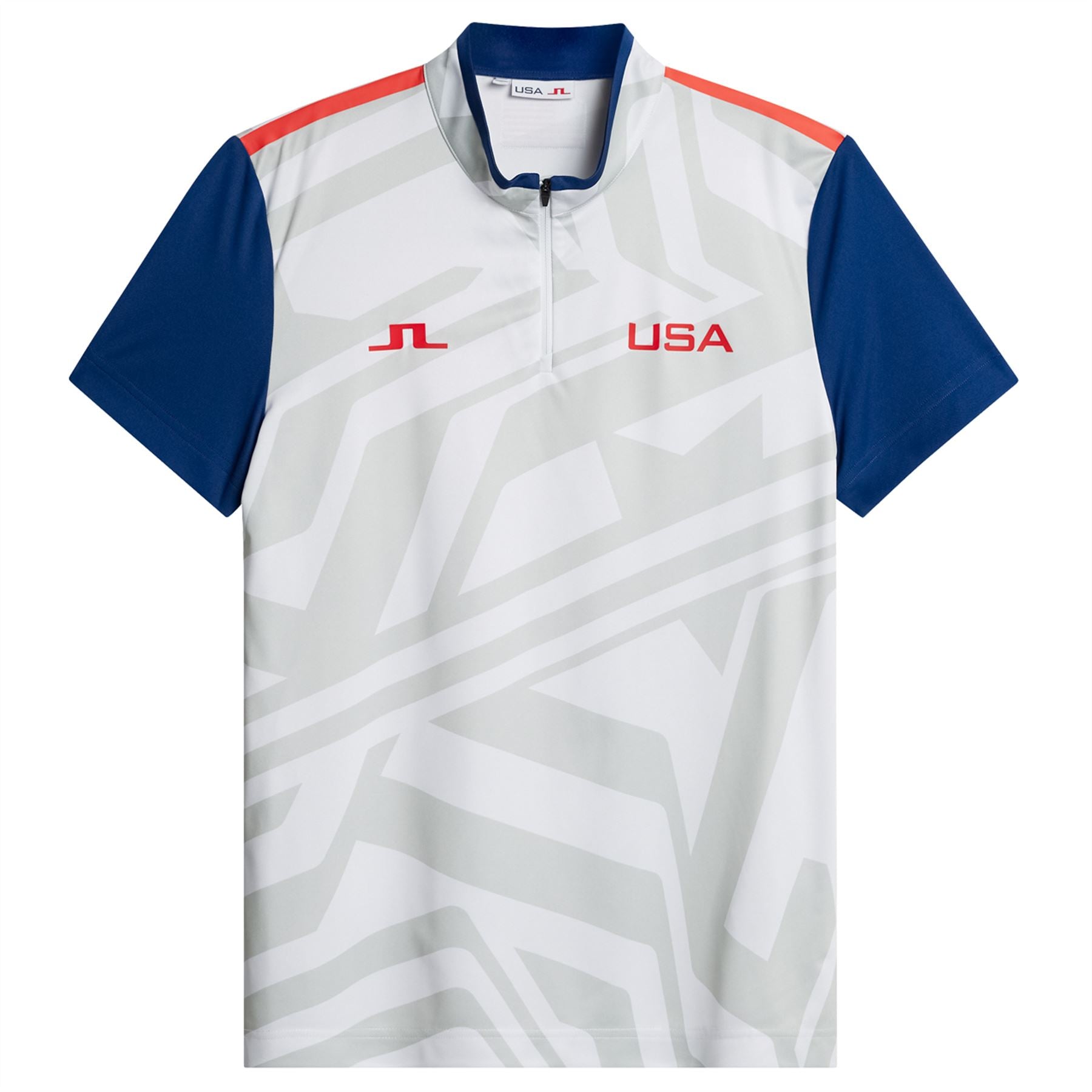 Fabien Regular Fit Mock Neck Polo US Golf White