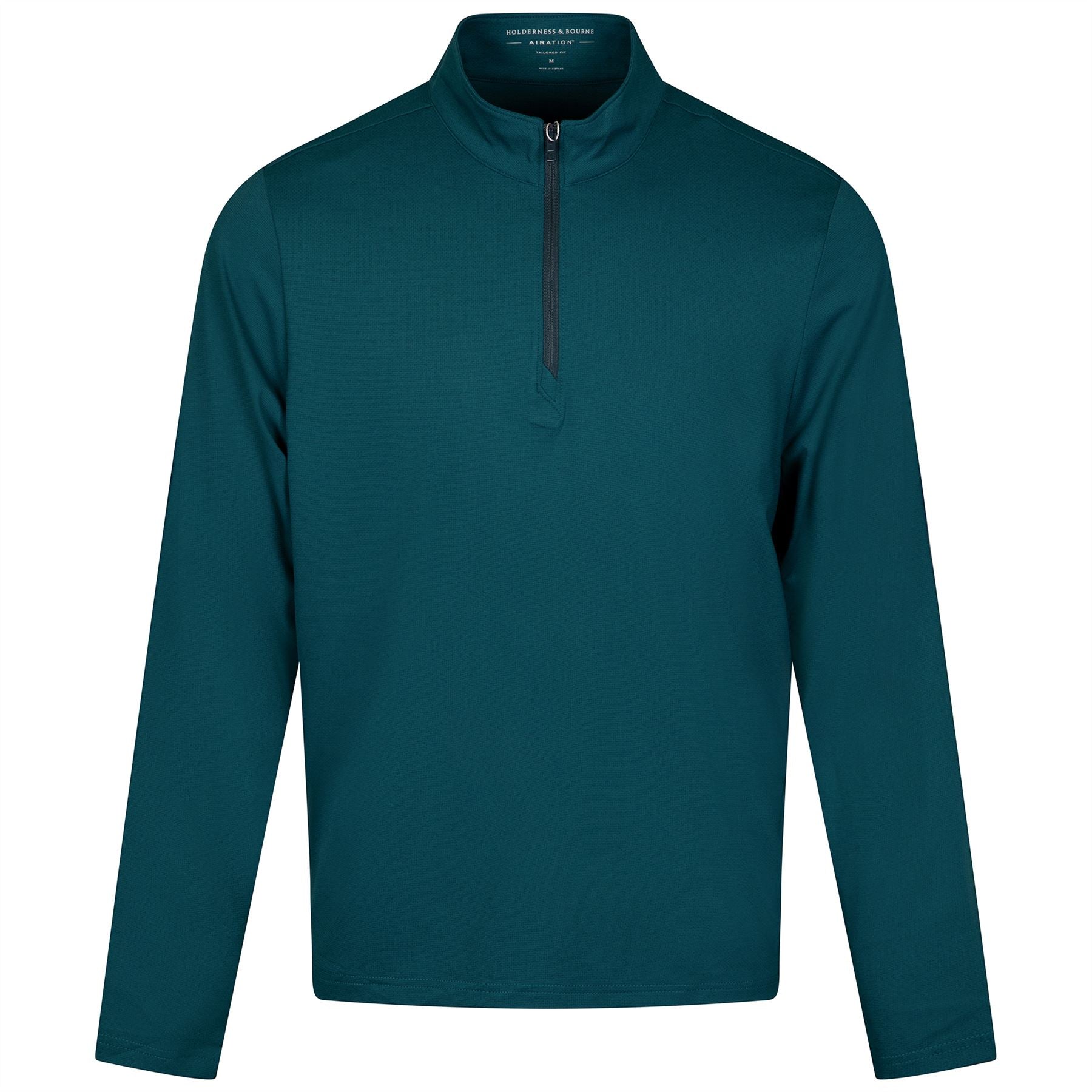 The Bell Quarter Zip Pullover Mid Layer Heathered Deep Teal