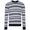 C-Neck With Pointelle Star Detail Deep Navy/Off-White Stripe
