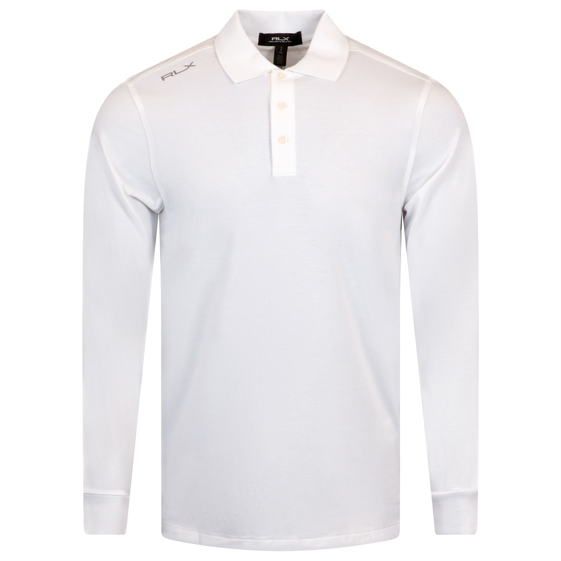 RLX Lounge Jersey LS Polo White