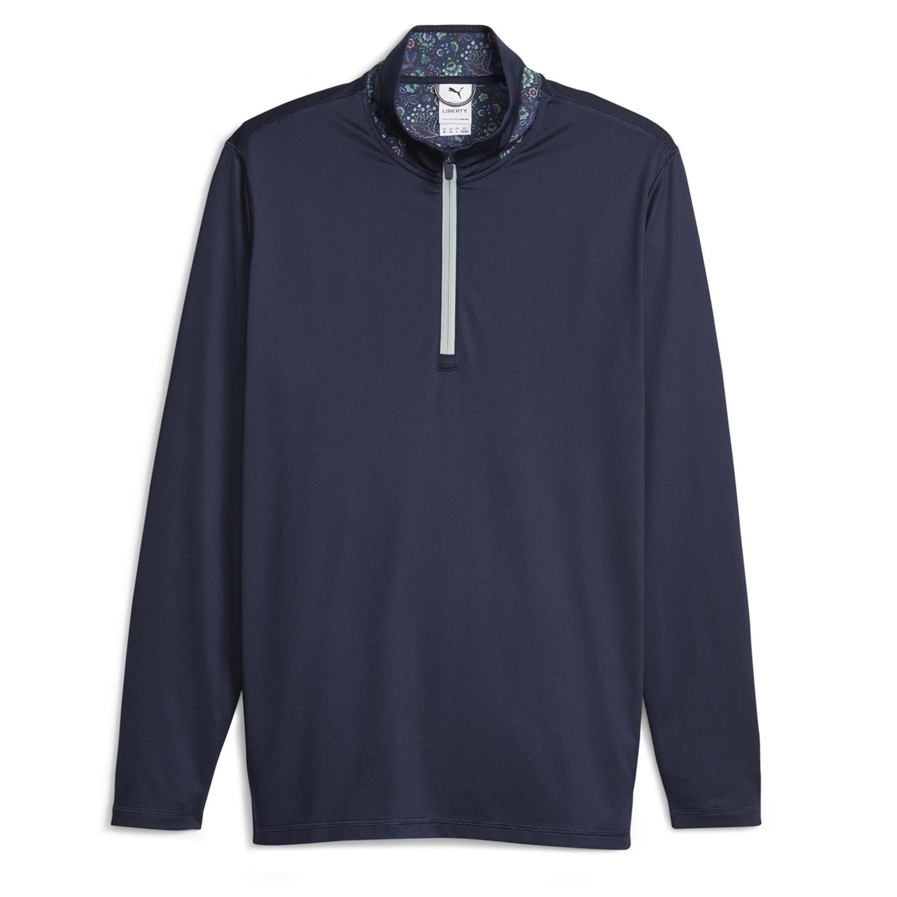 Puma X Liberty Quarter Zip Navy Blazer-Green Fog