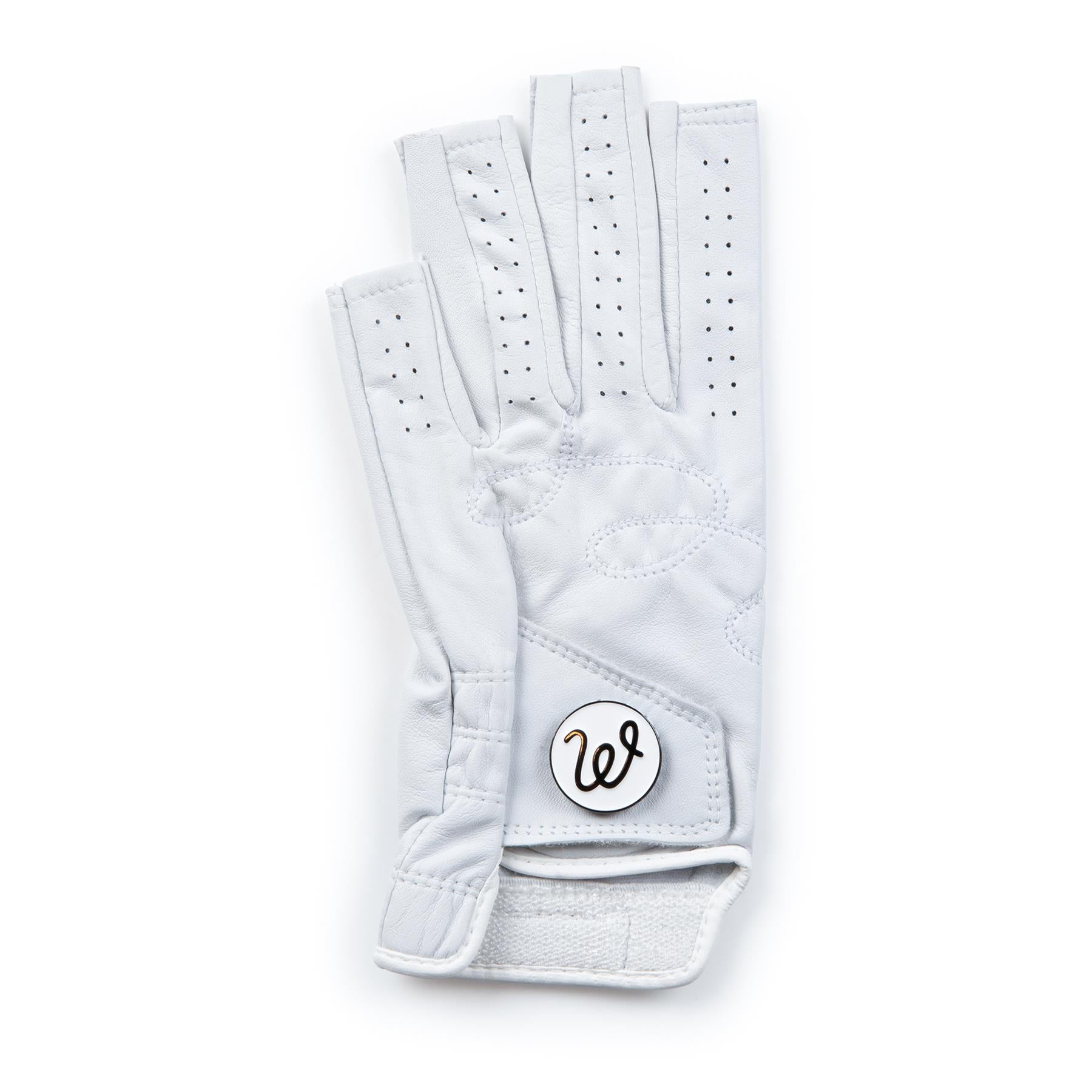 Womens Valerie Fingerless Golf Glove White
