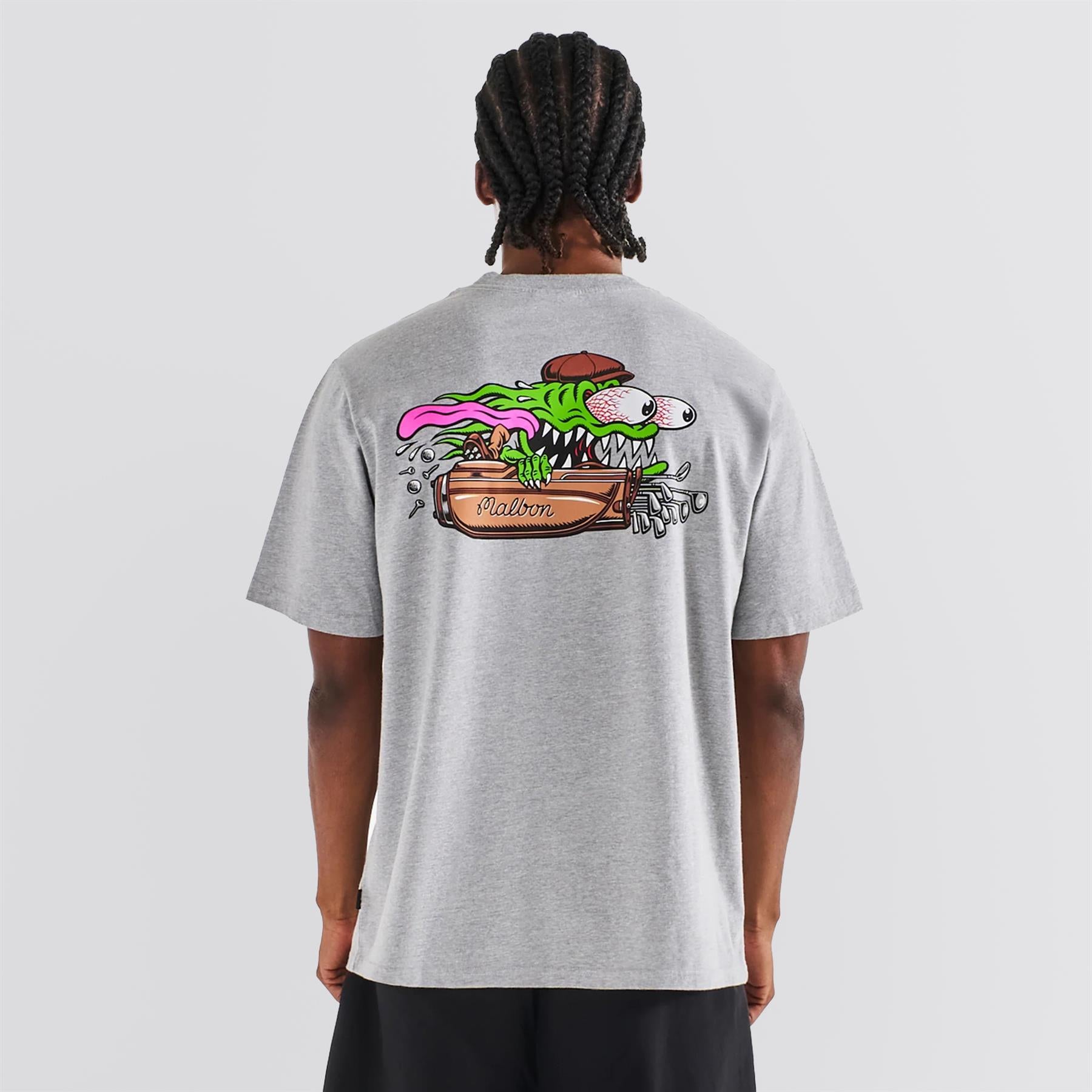 x Santa Cruz Bermuda Slasher Tee Malbon Heather Grey