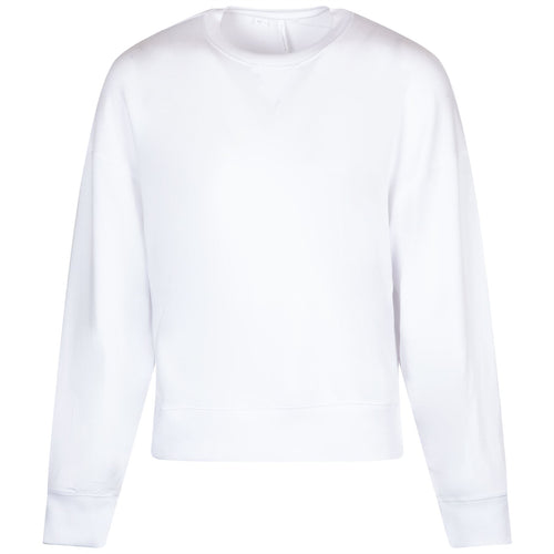 Womens Cloud Terry Crew Knit White
