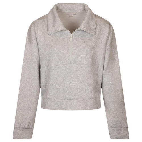 Womens Skyloft Soft Half Zip Mid Layer Heather Light Grey
