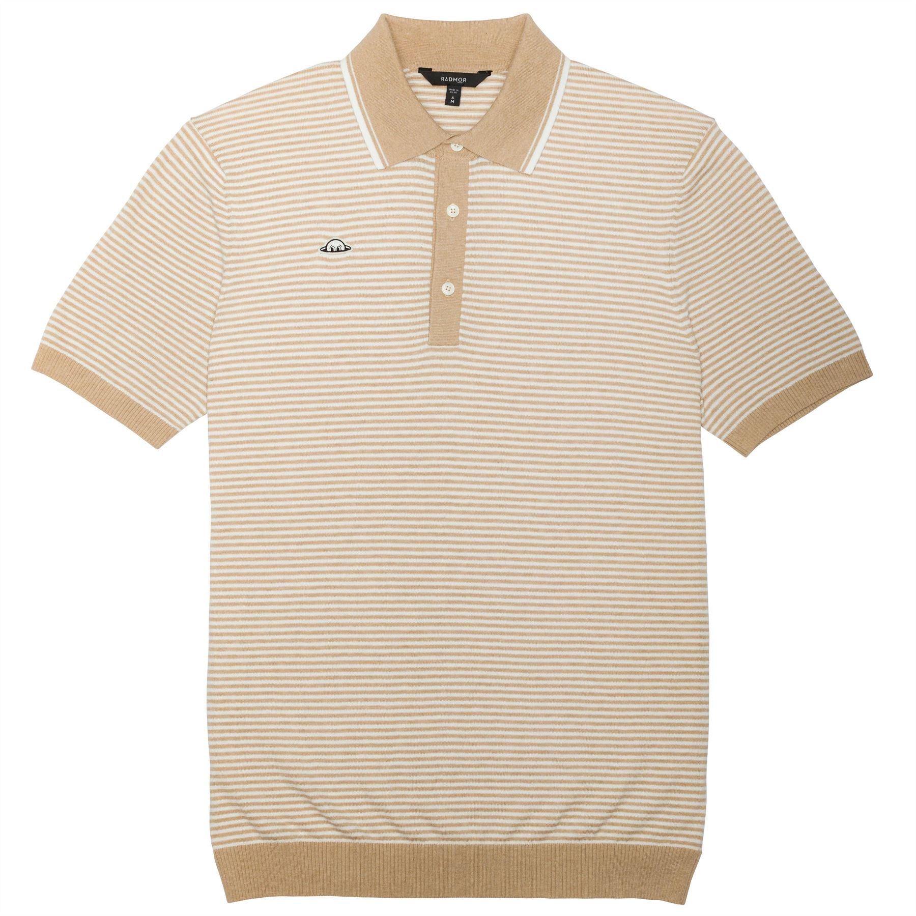 Union Recycled Rib Stripe Polo Sable