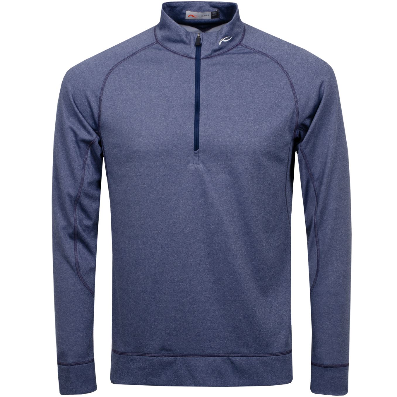 Keano Half Zip Regular Fit Mid Layer Atlanta Blue Melange