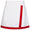 Womens Contrast Sport Skirt Off White/Red