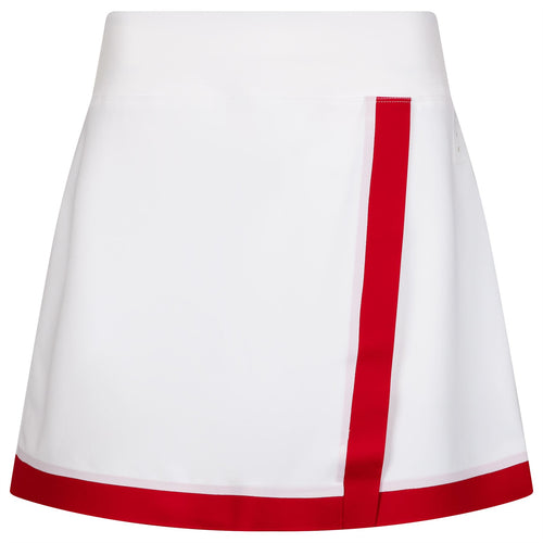 Womens Contrast Sport Skirt Off White/Red