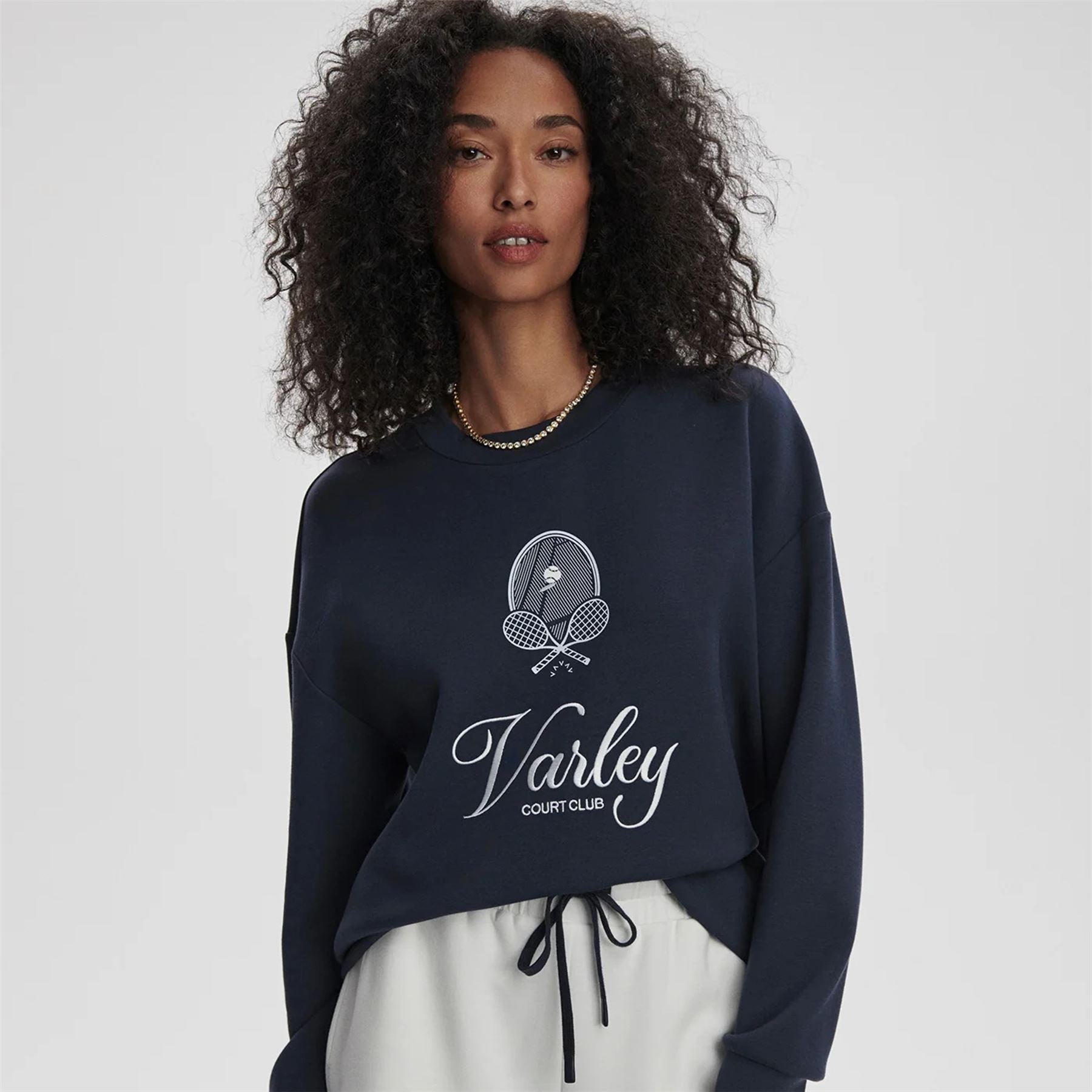 Womens Rasco Namesake Sweat Navy/White