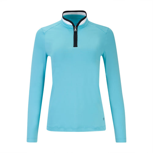 Womens The Jordan Lightweight Sustainable LS Polo Ocean