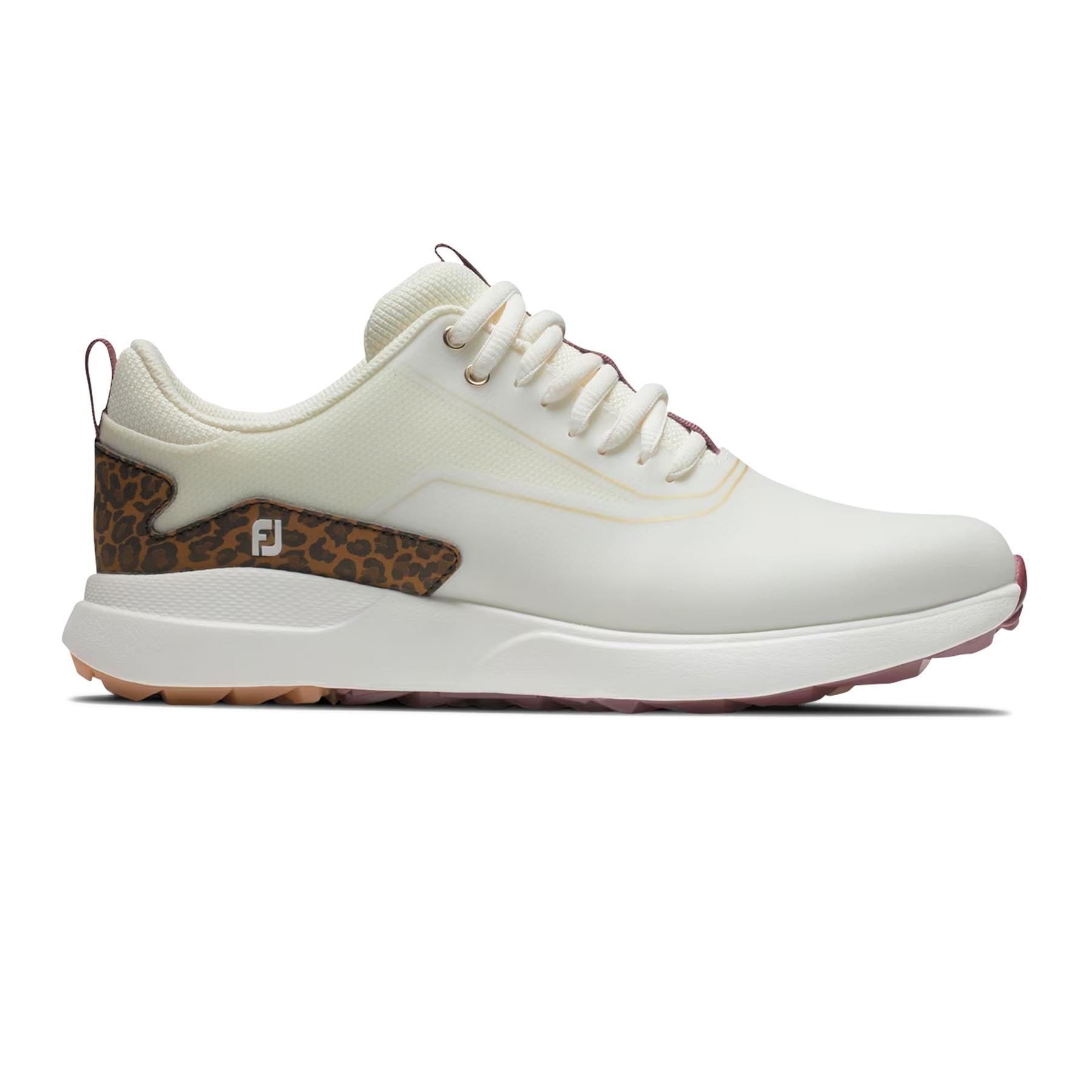 Womens Performa Spikeless Golf Shoes Cream/Leopard