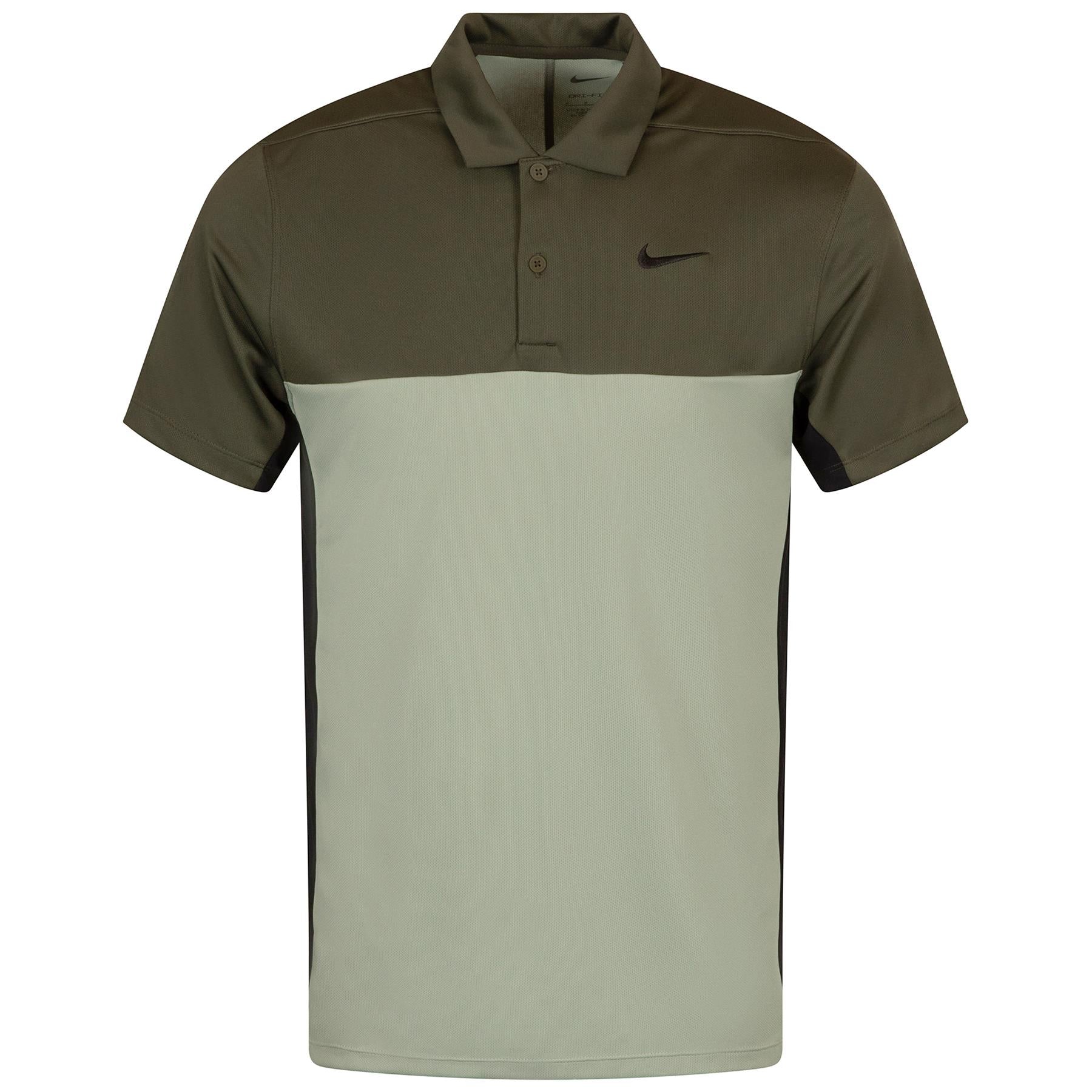 Dri-FIT Victory+ Color Block Polo Cargo Khaki/Black/Jade Horizon