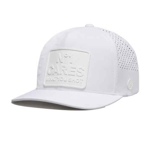 No1 Cares Patch Perforated Delta Snapback Cap Snow