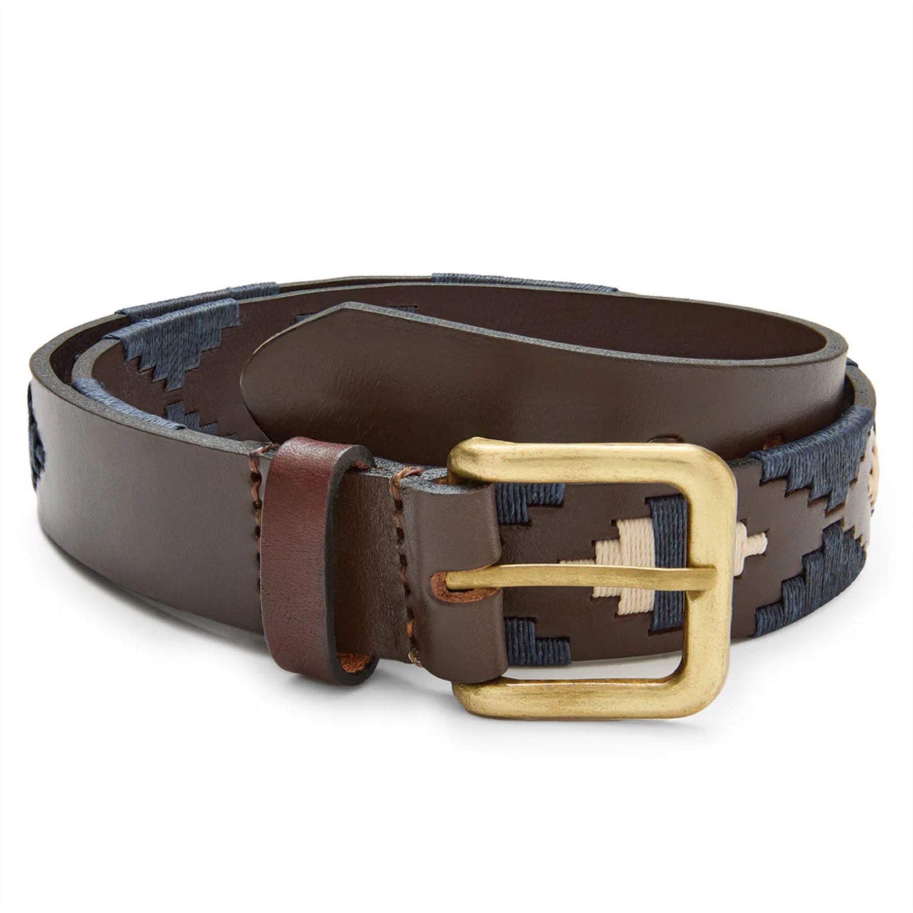 The Barker Belt Brown/Stone/Navy