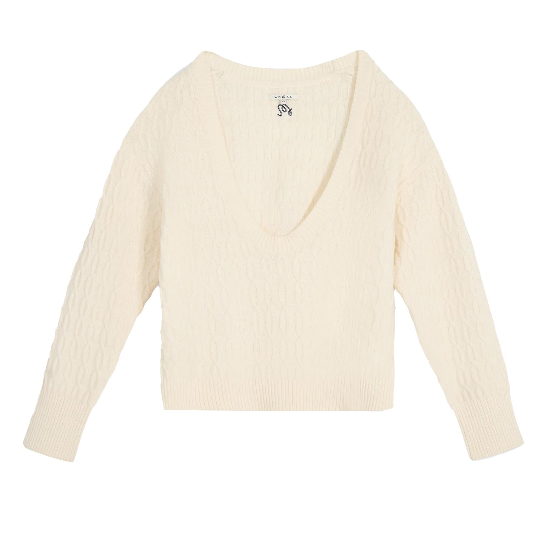 Womens Gabrielle Cableknit Sweater Ivory
