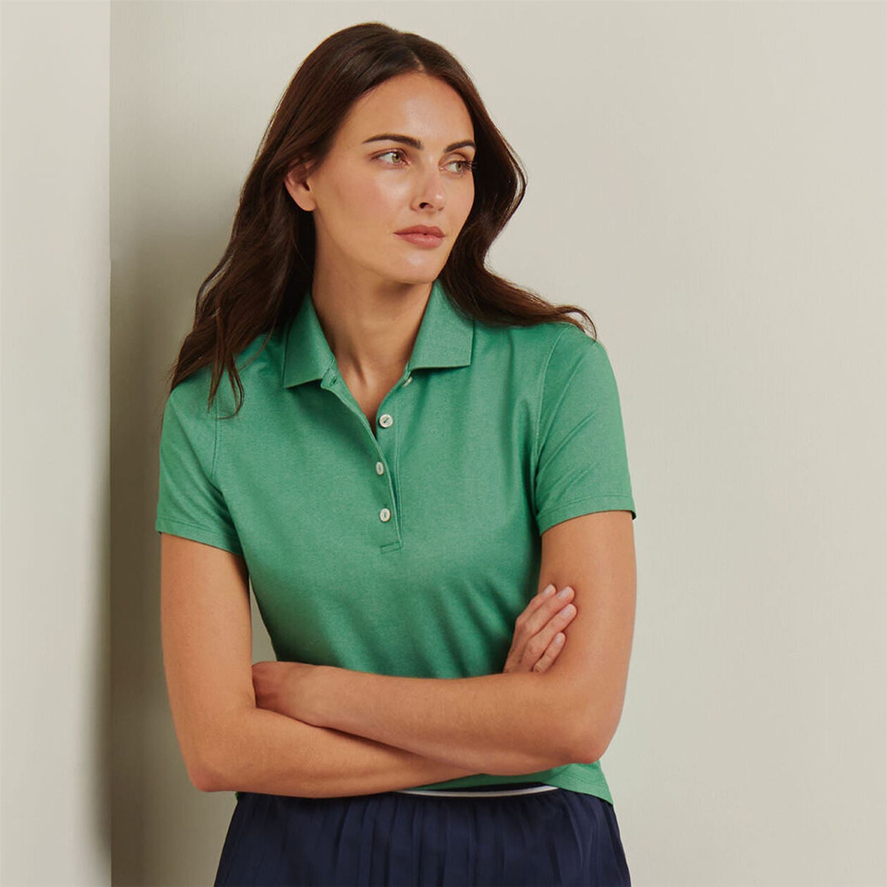 Womens Albatross Polo Forest Green