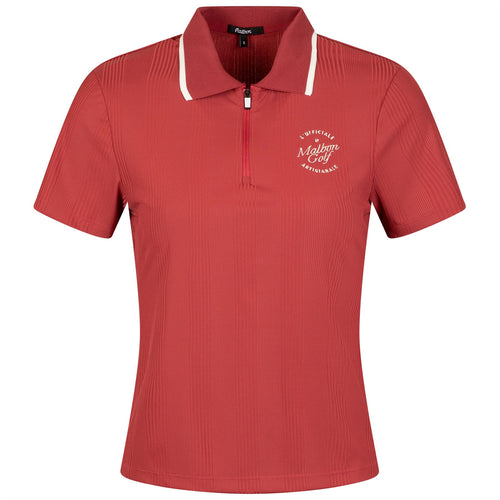 Womens Camilla Quarter Zip Polo Garnet