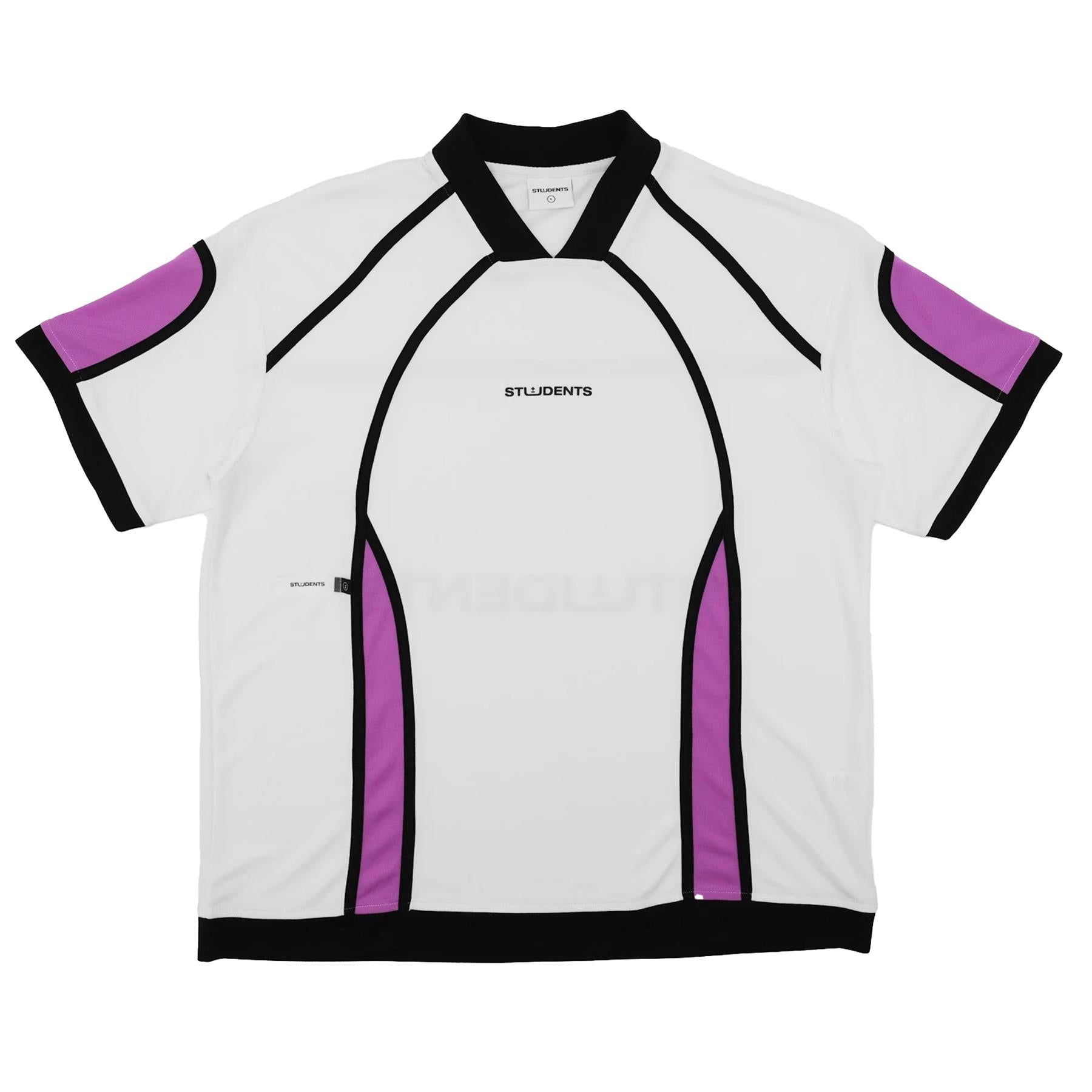 Neville Mesh Jersey Polo White/Purple