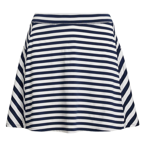 Womens RLX Airflow High Waisted Stripe Skirt Refined Navy/Ceramic White