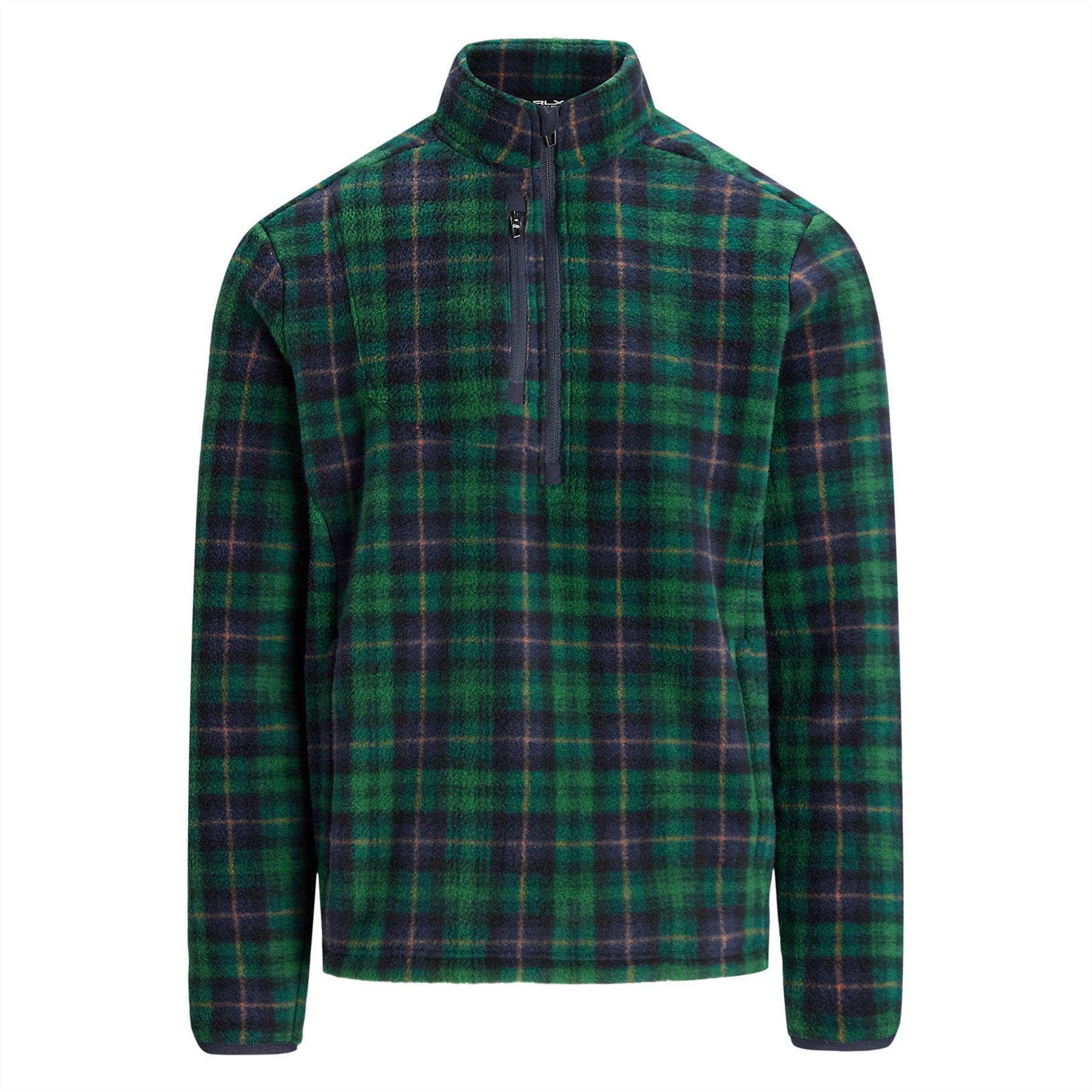 RLX Classic Fit Half Zip Mid Layer Tartan