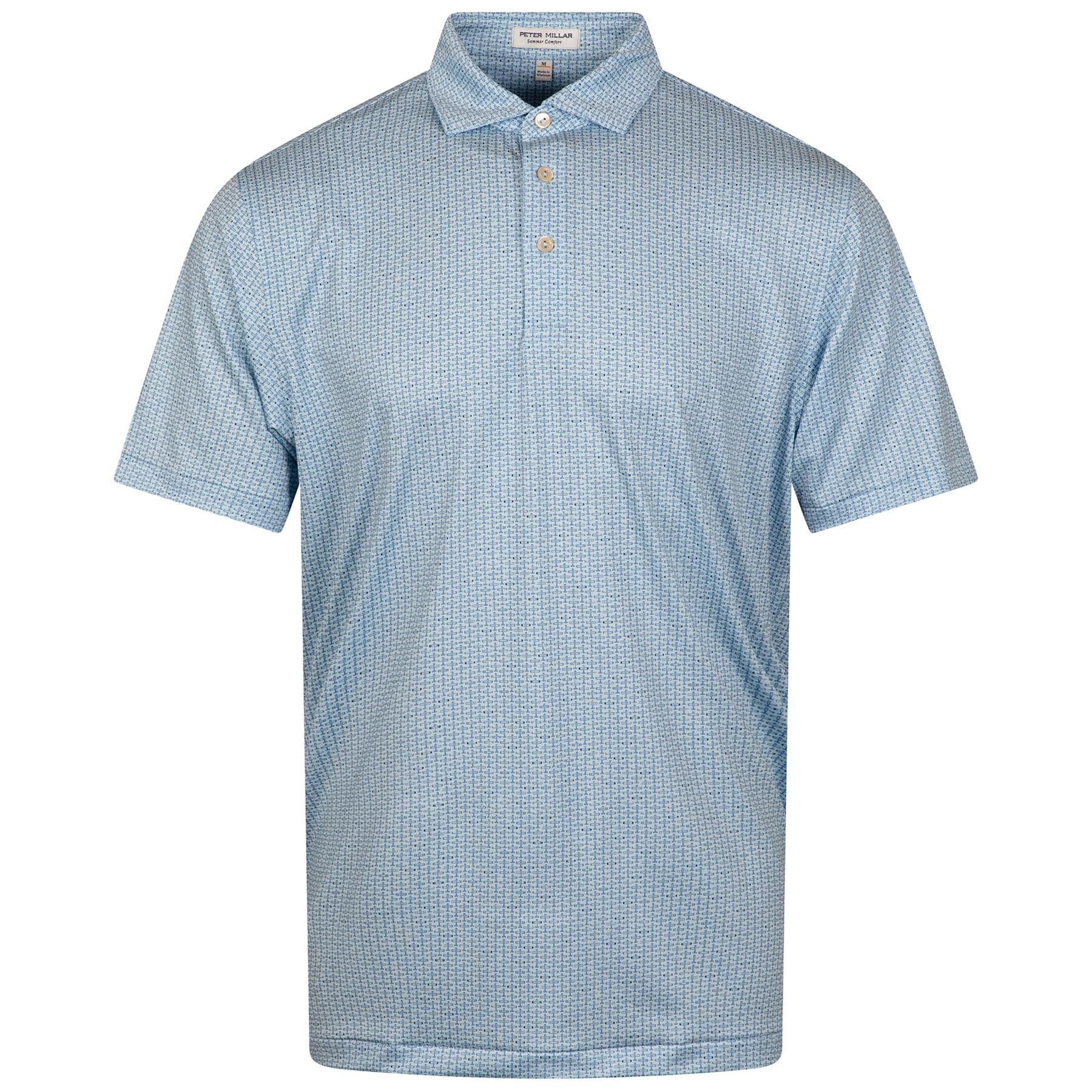 First In Flight Performance Jersey Polo Pale Blue