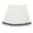 Womens Ribbon Pleated Skirt White/Pine Green