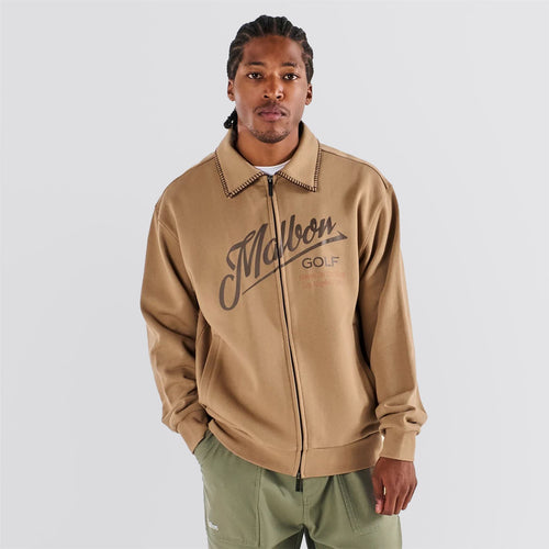 Maxwell Full Zip Sweater Light Brown