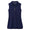 Womens Sleeveless Banded Button Polo Navy