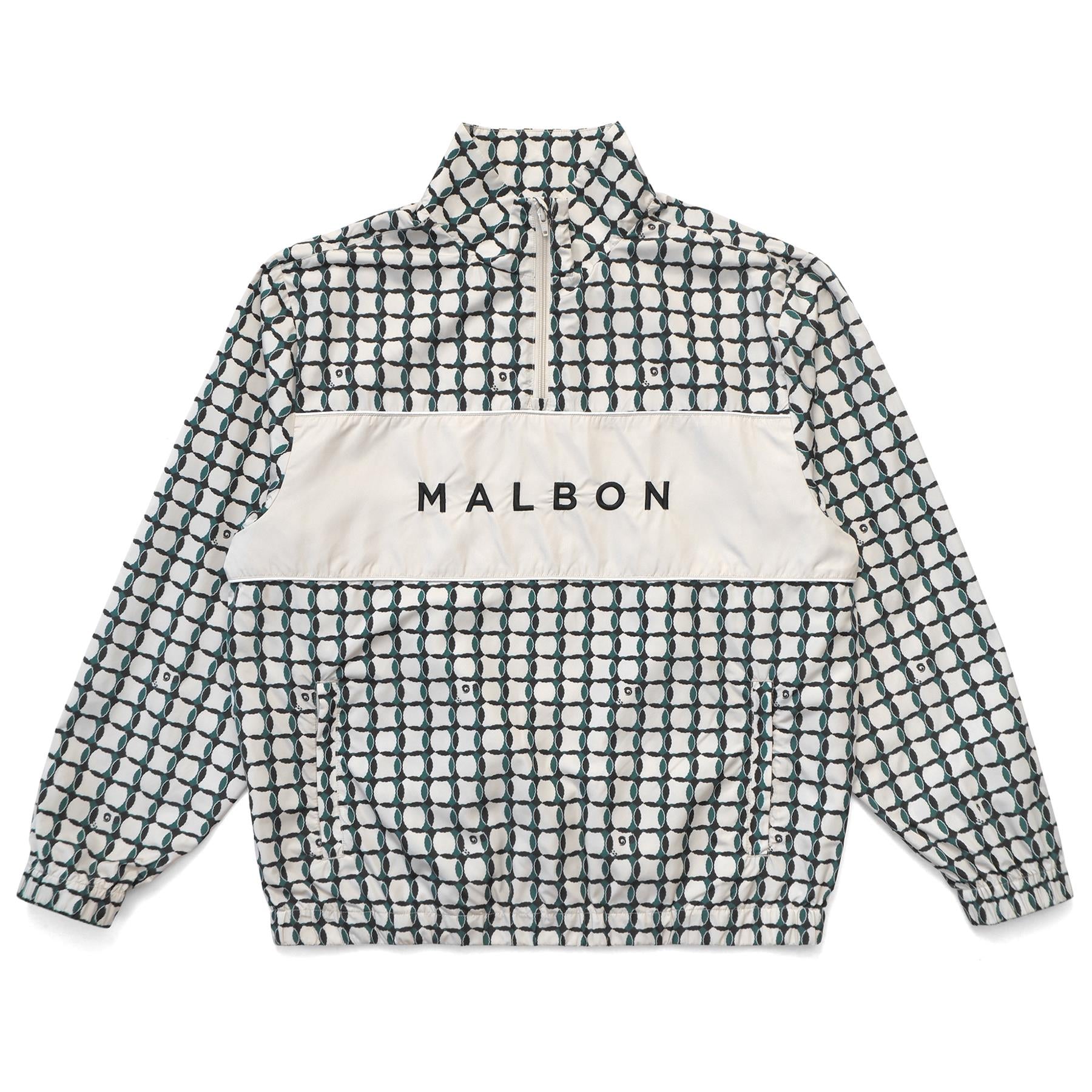 Lattice Nylon Quarter Zip Jacket Bistro Green