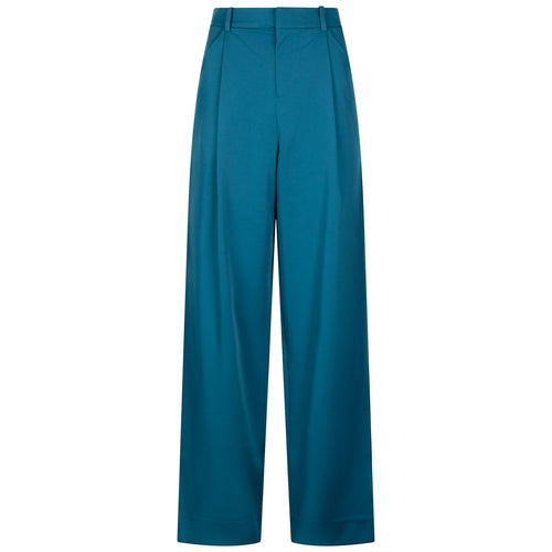 Womens Emilia Pleated Pants Ocean Multi