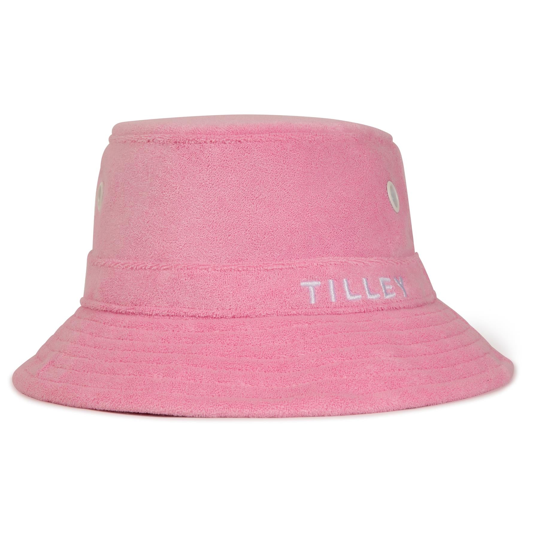 Womens Terry Towel Sport Bucket Hat Lilac Pink