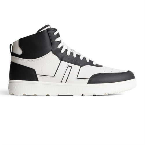 Ace High-Top Leather Golf Sneakers Black