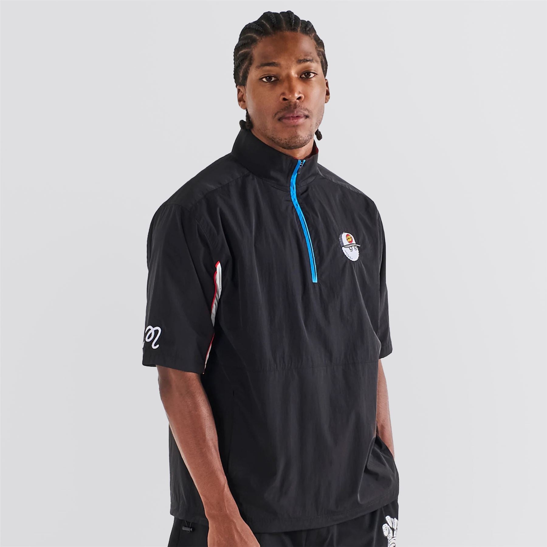 x Santa Cruz Pine Quarter Zip Windshirt Black