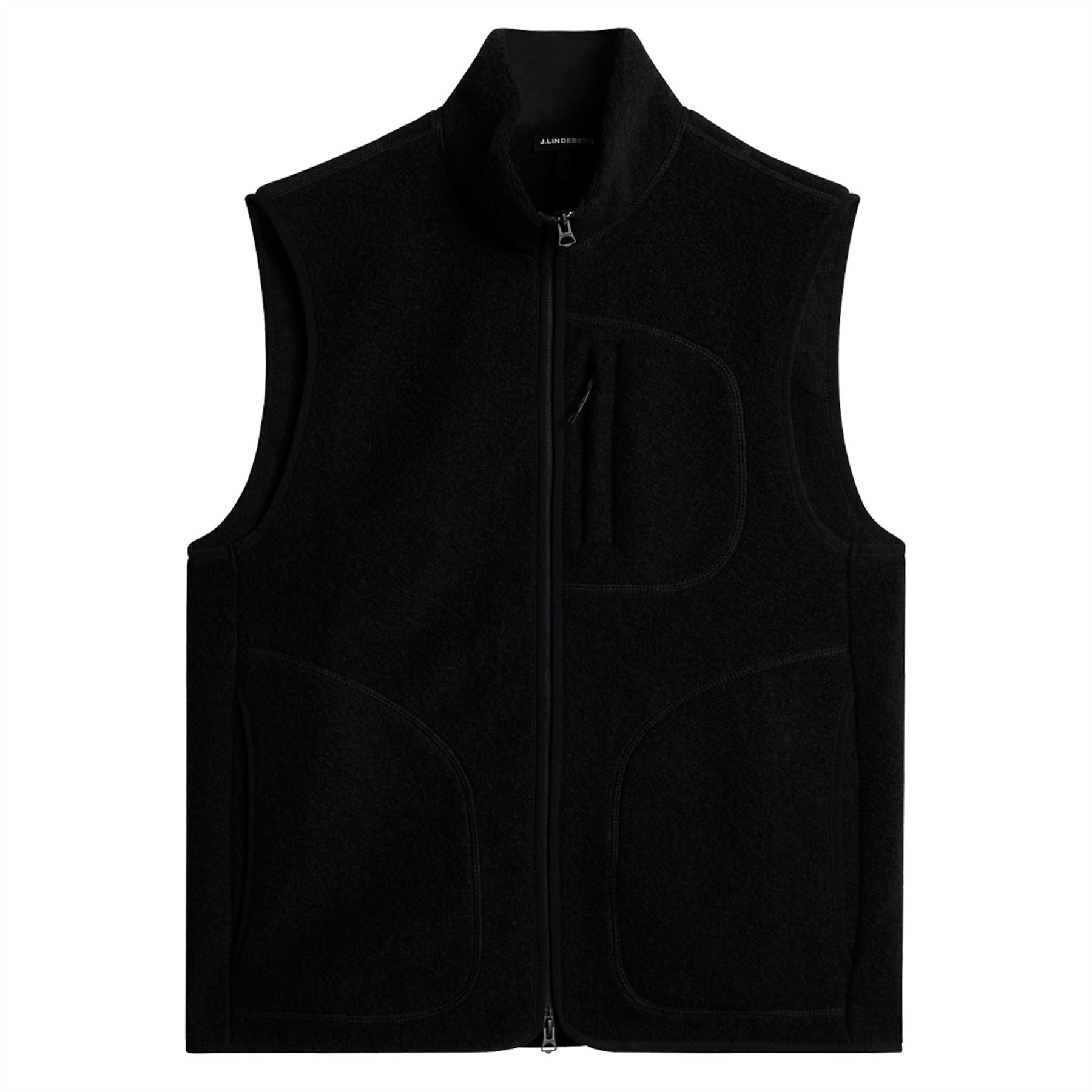 Duncan Wool Fleece Vest Black