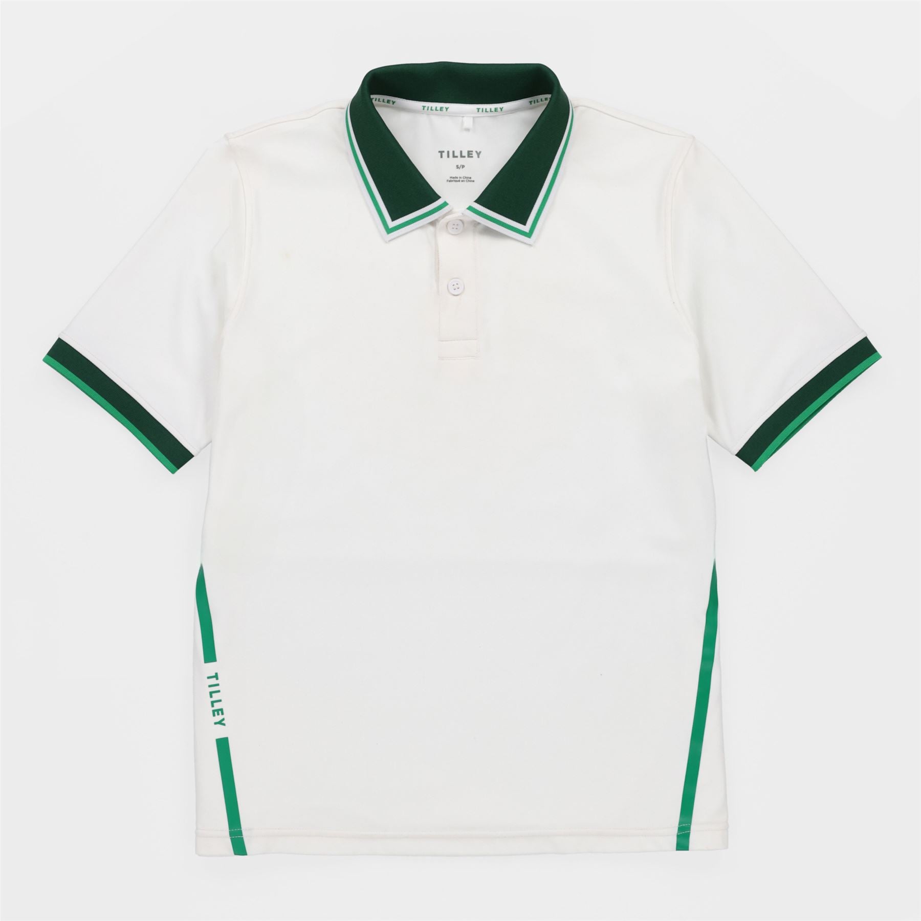Womens Tech Jersey Club Polo White/Sport Green