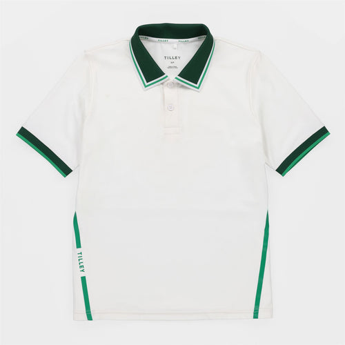 Womens Tech Jersey Club Polo White/Sport Green