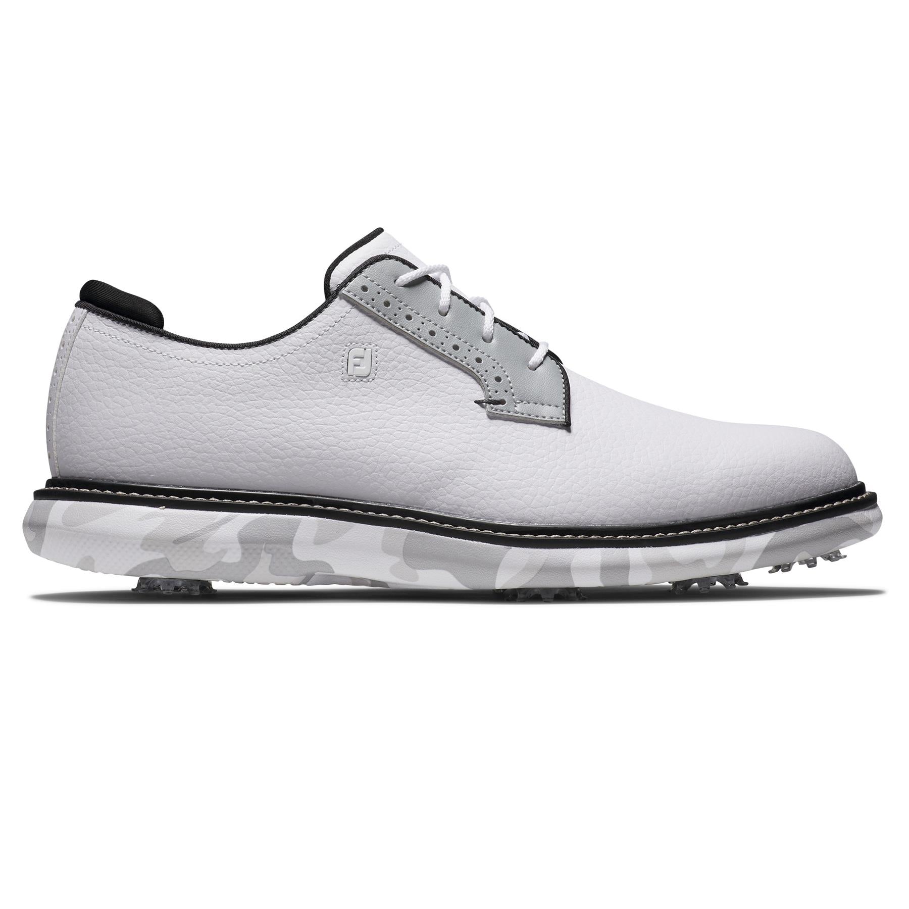 FJ Traditions Cleated Golf Shoes White/Grey