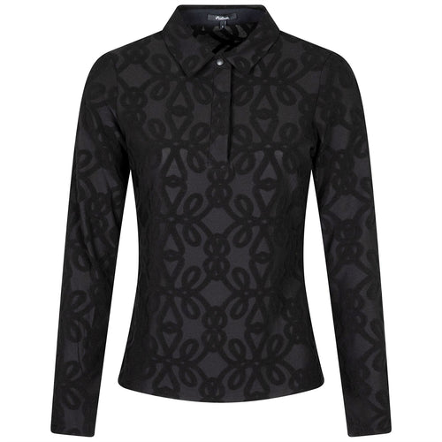 Womens Sophie LS Polo Black