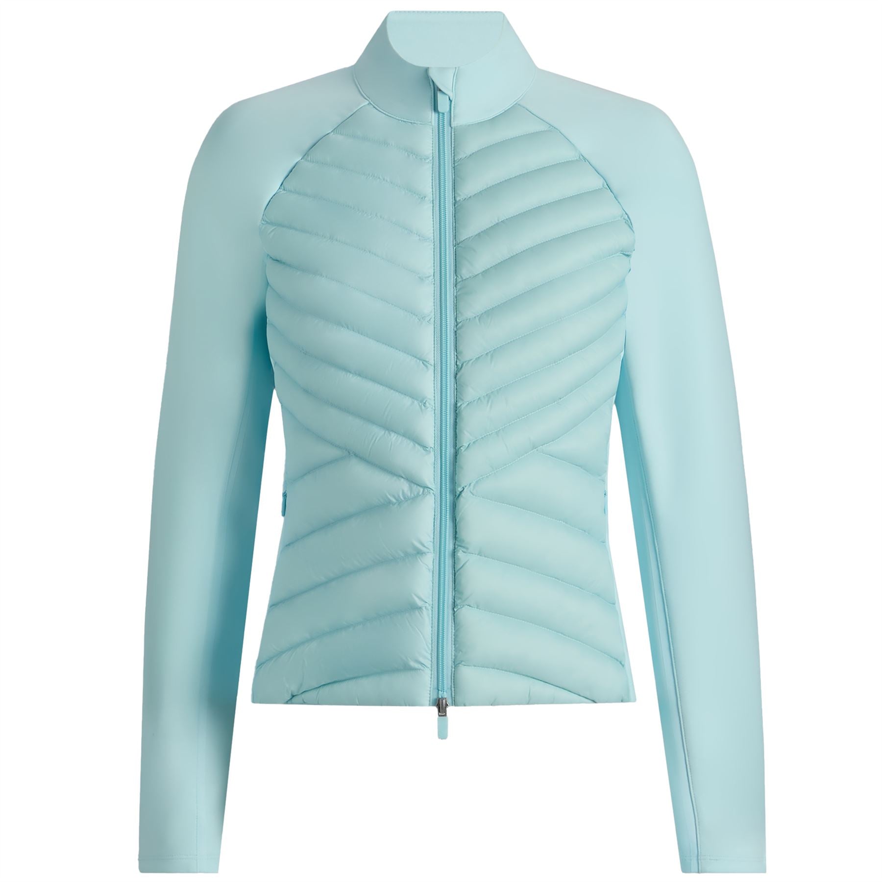 Womens Quilted Nylon Interlock Hybrid Jacket Daybreak
