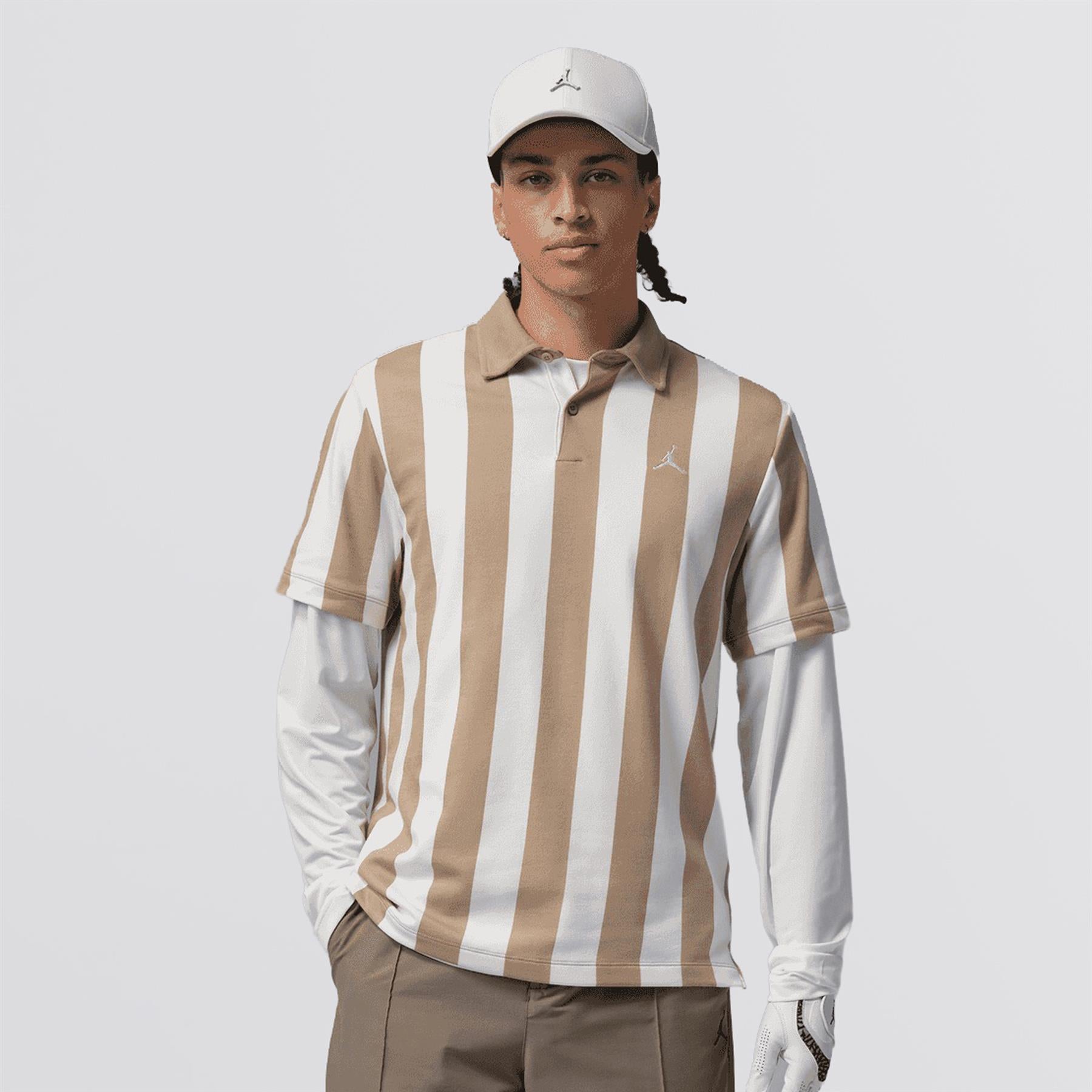 Jordan Dri-FIT Printed Golf Polo Khaki/Sail