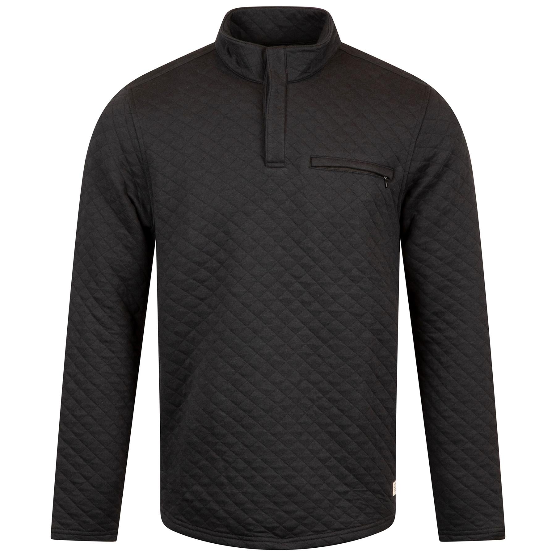 Transatlantic Quarter Zip Mid Layer Black