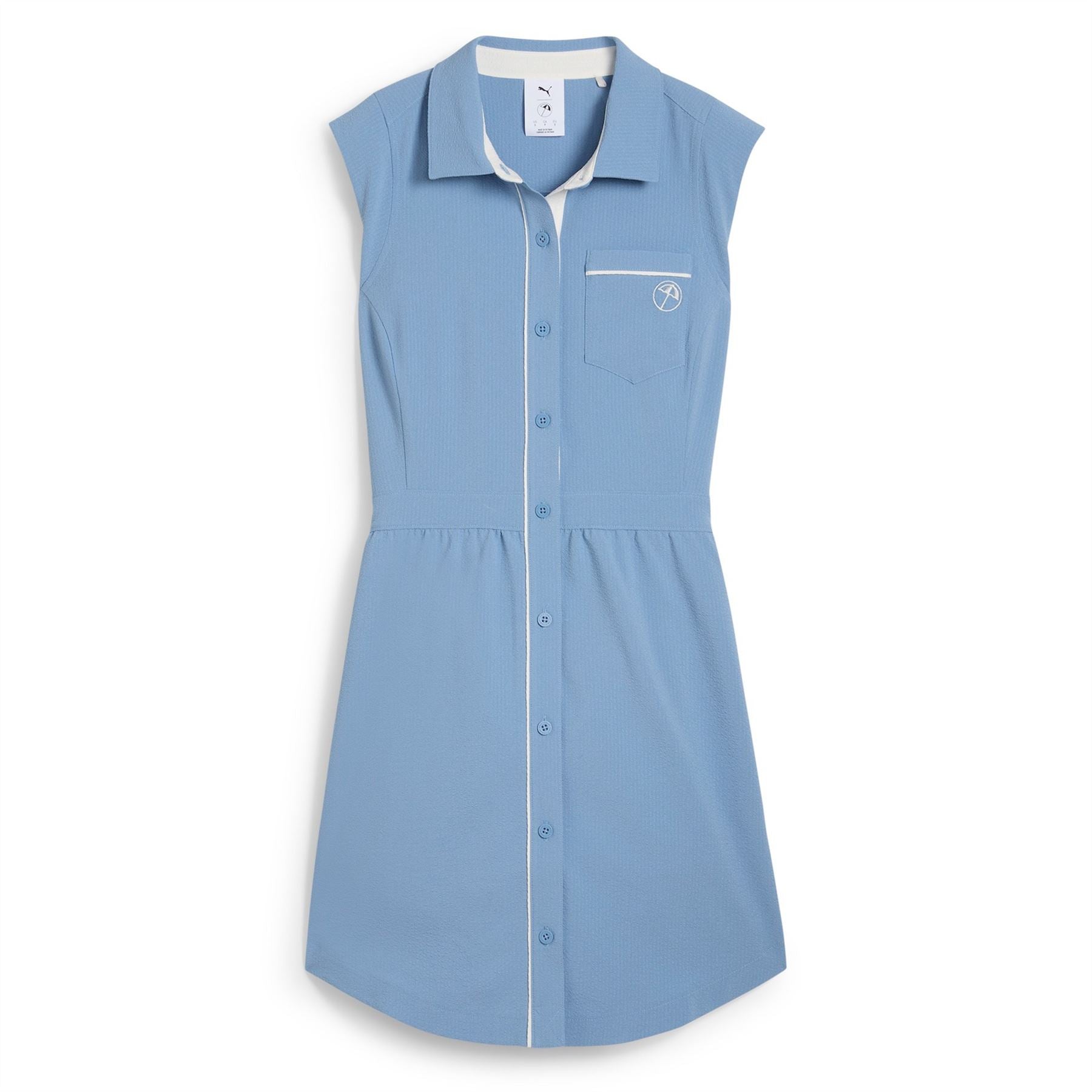 Womens x AP Seersucker Dress Zen Blue