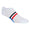 Womens Tri Stripe No Show Sock Snow