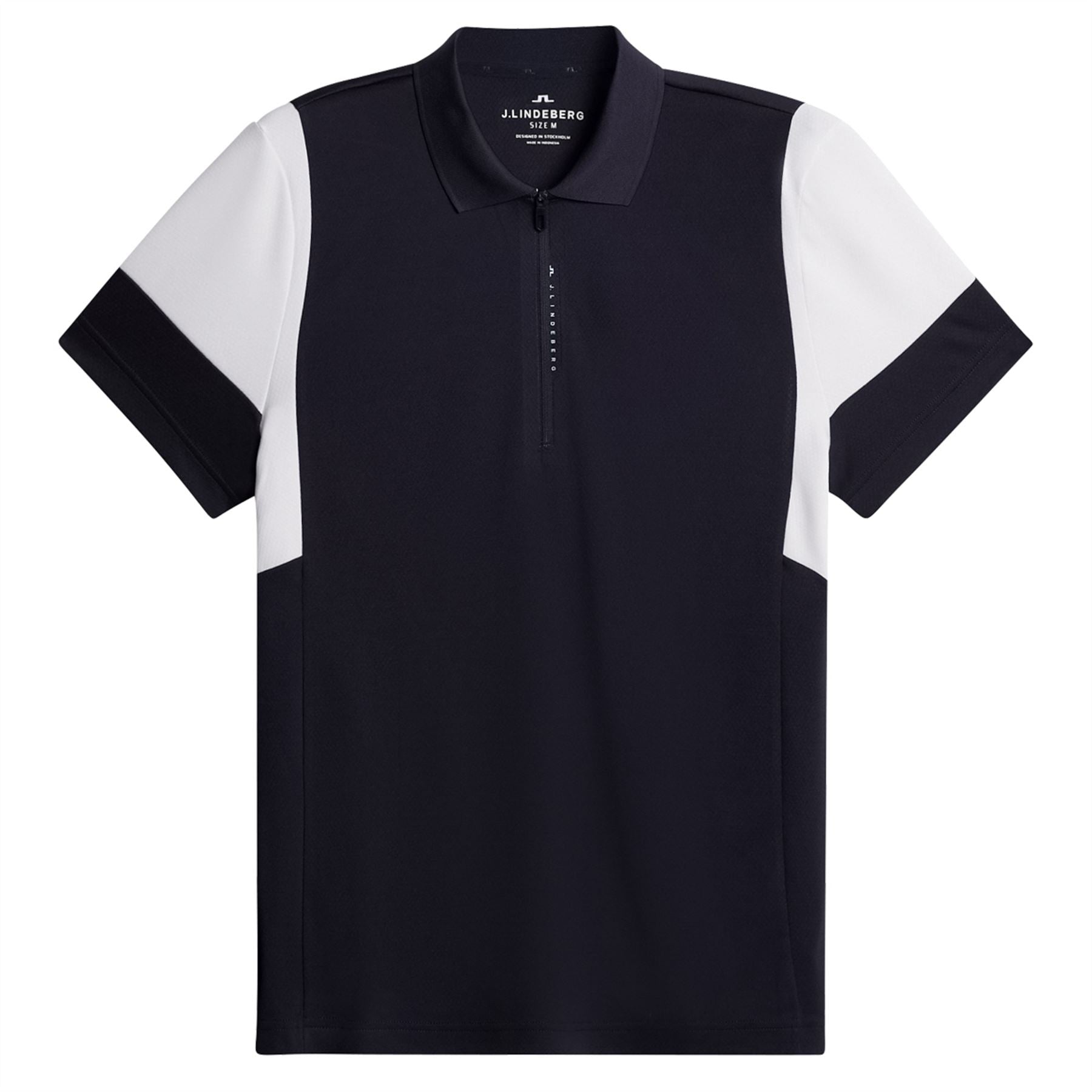 Nero Knit Circular Jacquard Polo JL Navy