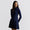 RLX Womens Active Cable Knit Full Zip Sweatshirt Refined Navy
